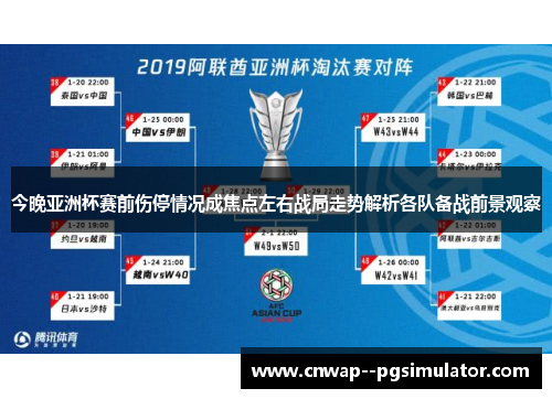 今晚亚洲杯赛前伤停情况成焦点左右战局走势解析各队备战前景观察