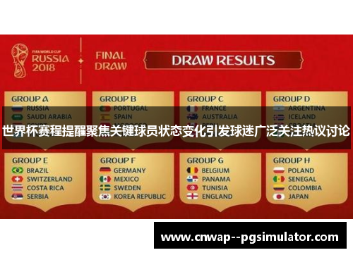 世界杯赛程提醒聚焦关键球员状态变化引发球迷广泛关注热议讨论